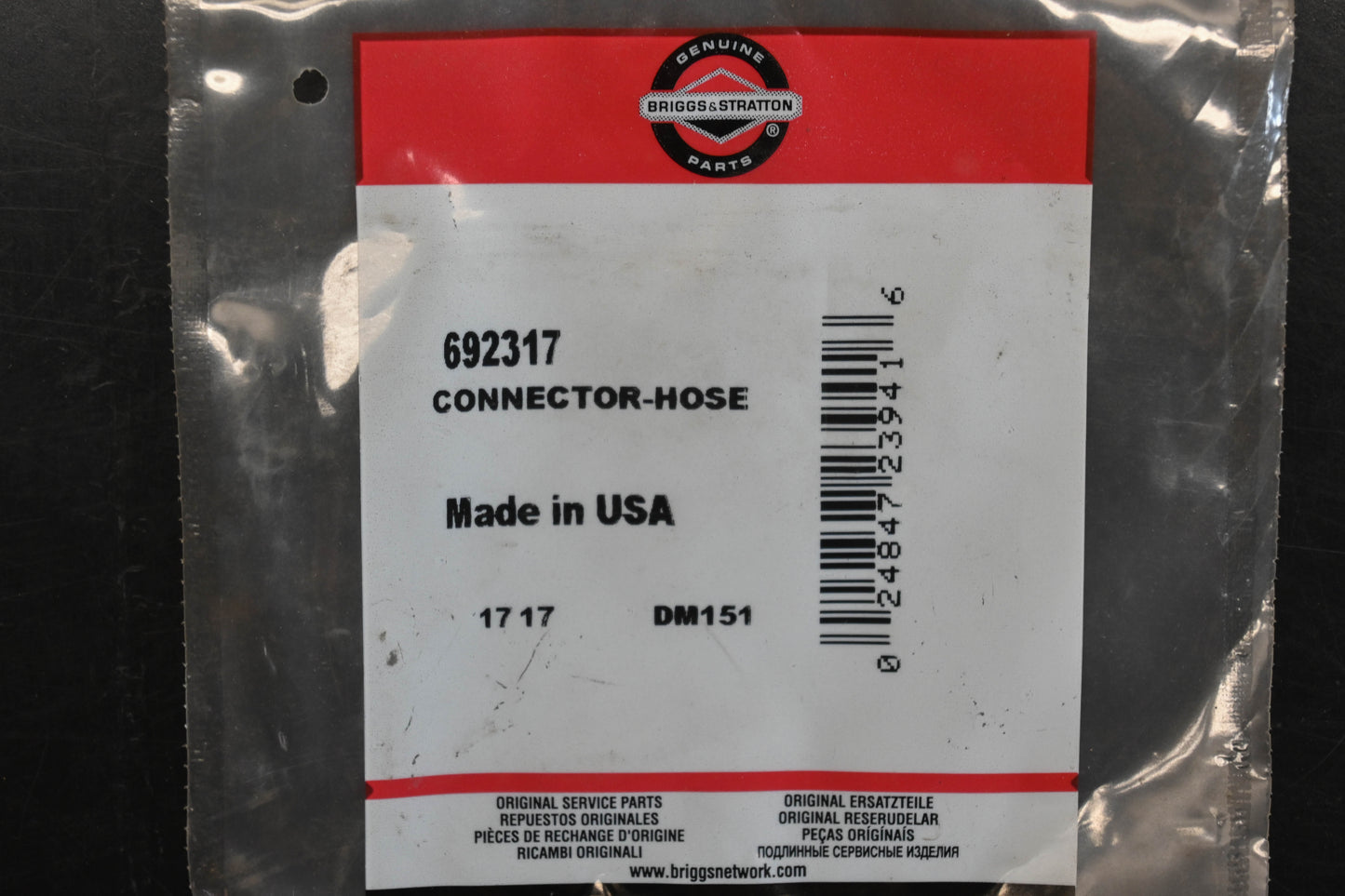 New OEM Briggs & Stratton 692317 Carburetor Elbow Hose Connectors Qty 5 NOS