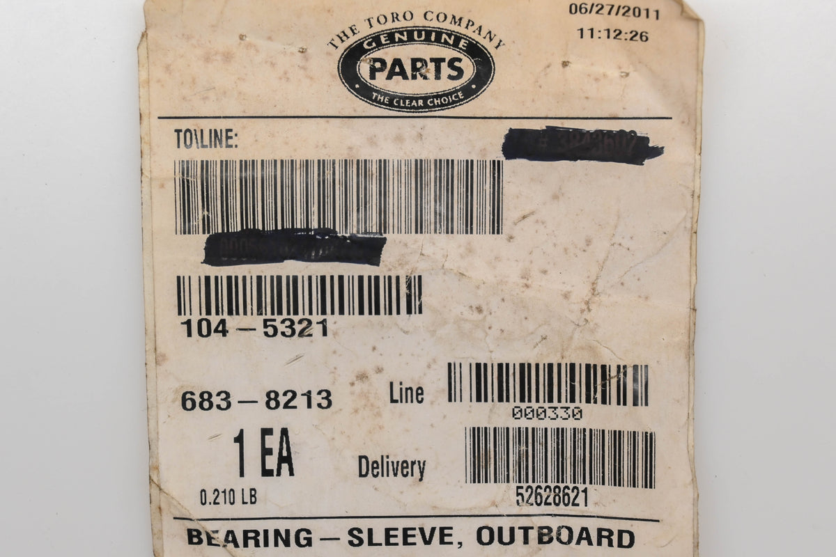 Toro 104-5321 Outboard Bearing Sleeve NOS