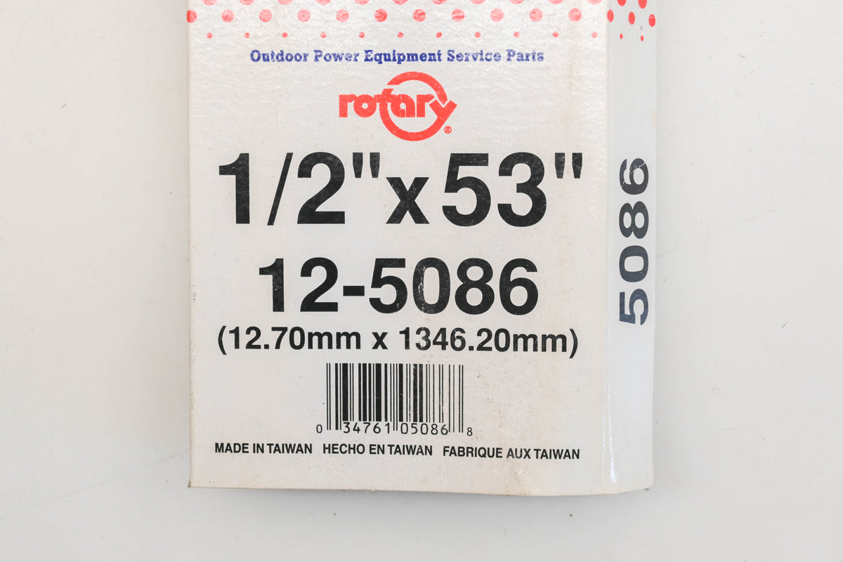 Rotary 12-5086, 4L-530 1/2" x 53" V-Belt NOS
