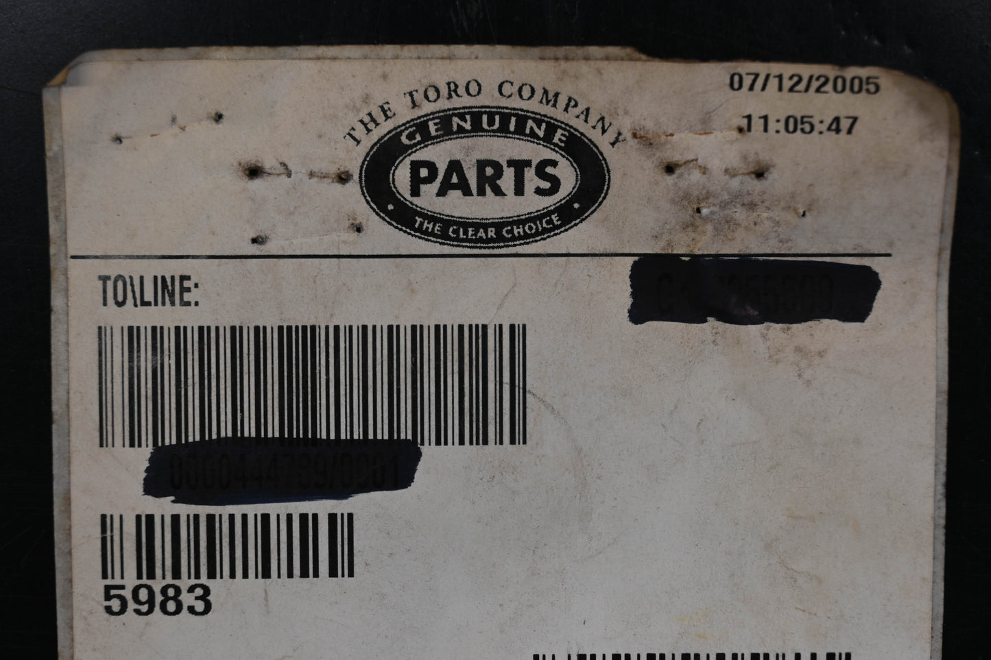 Toro 5983 Nyliner Bushings Qty 2 NOS