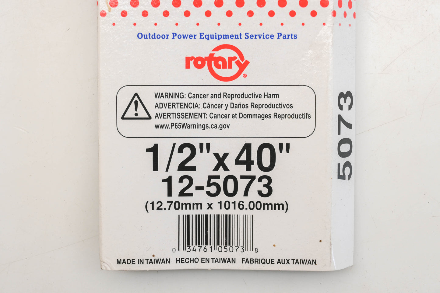 Rotary 12-5073, 4L-400 1/2" x 40" V-Belt NOS