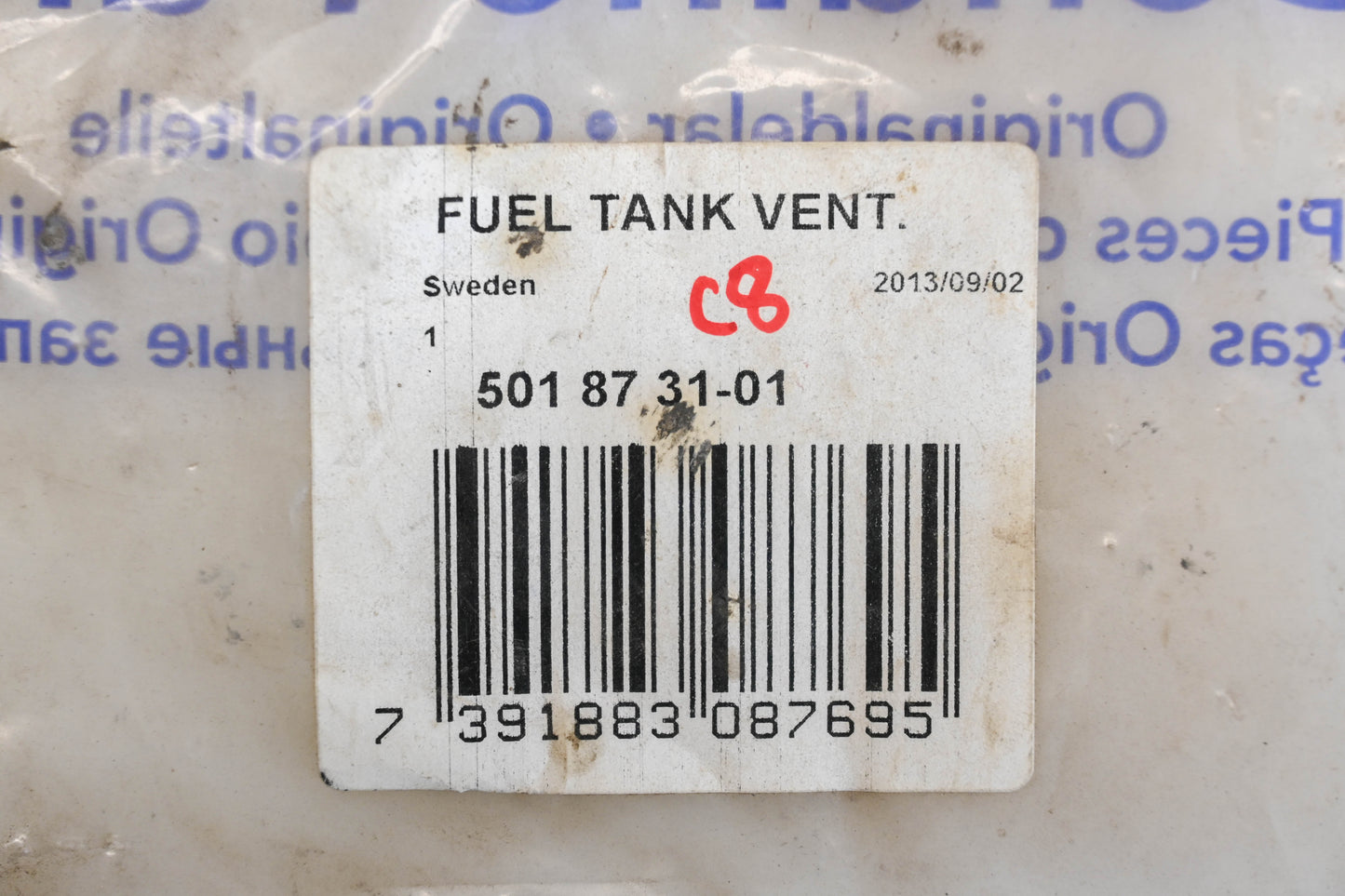 New OEM Husqvarna 501 87 31-01 Fuel Tank Vent NOS