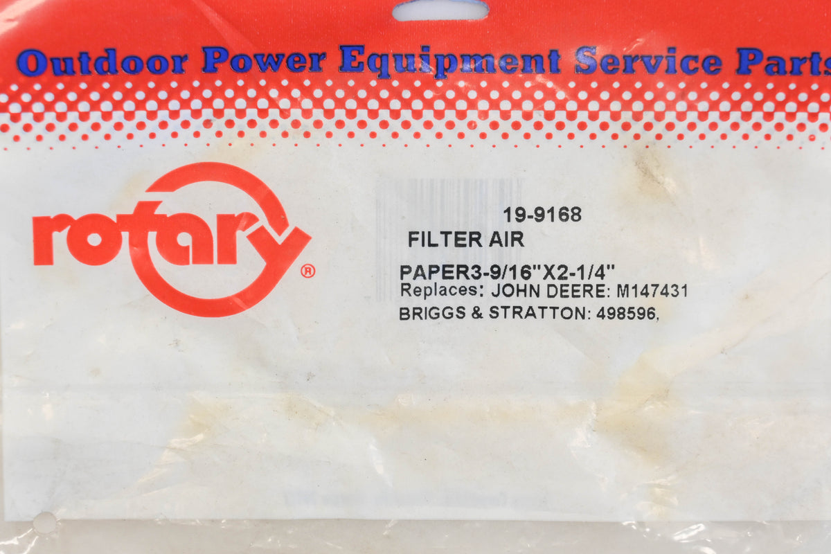 Rotary 19-9168, M147431, 498596 Air Filter NOS