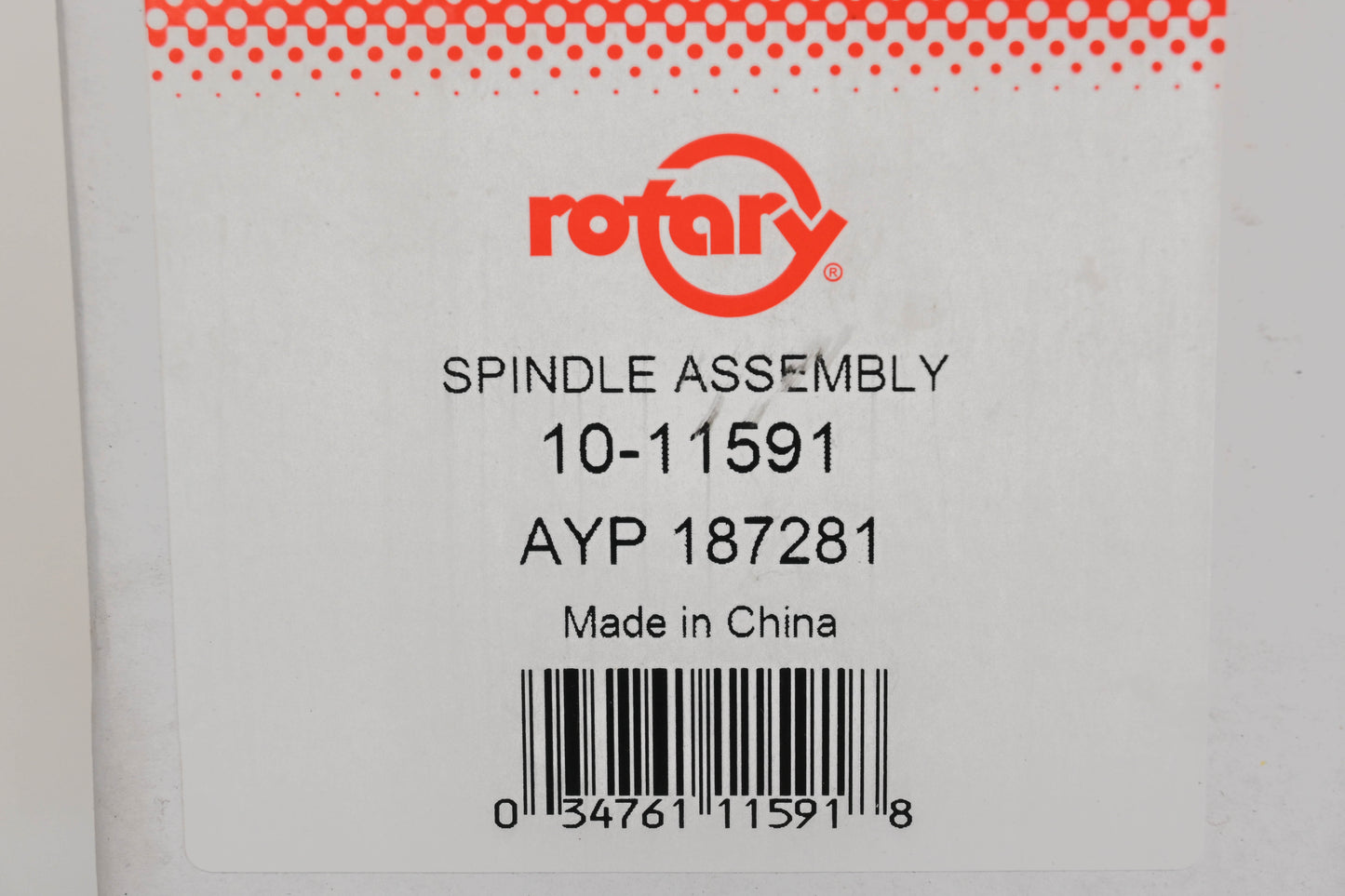 Rotary 10-11591, 187281 Spindle Housing NOS
