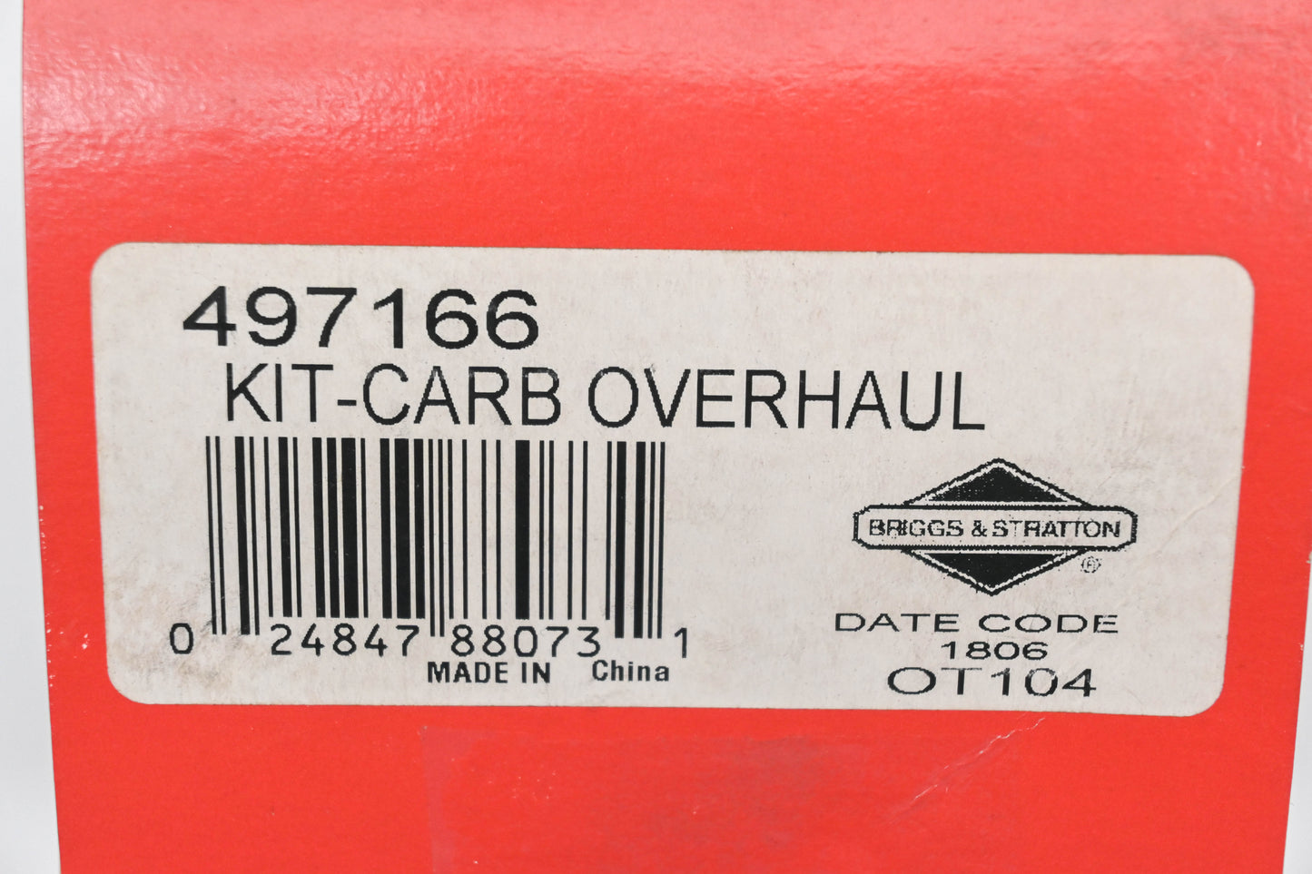 New OEM Briggs & Stratton 497166 Carburetor Overhaul Kit NOS