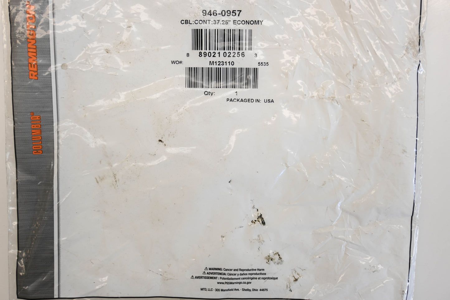 MTD 946-0957, 746-0957 37-1/4" Control Cable NOS