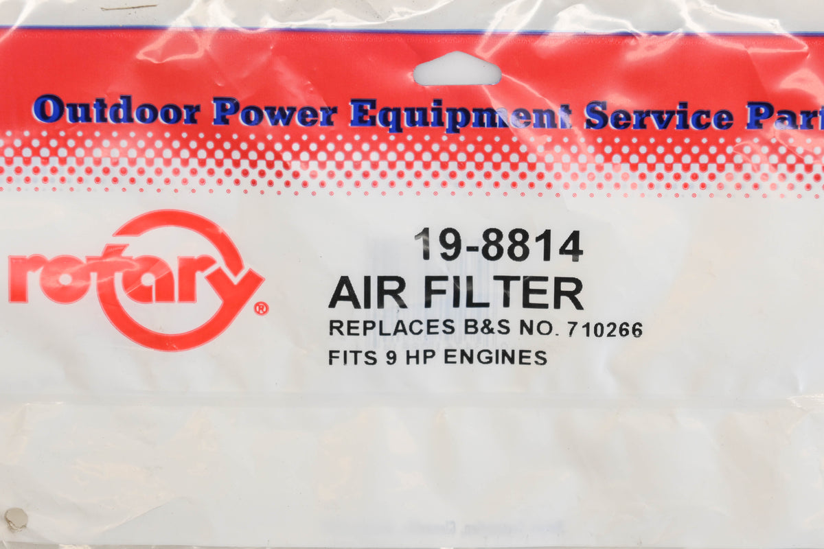 Rotary 19-8814, 710266 8-3/8" x 4" x 1-1/8" Air Filter NOS