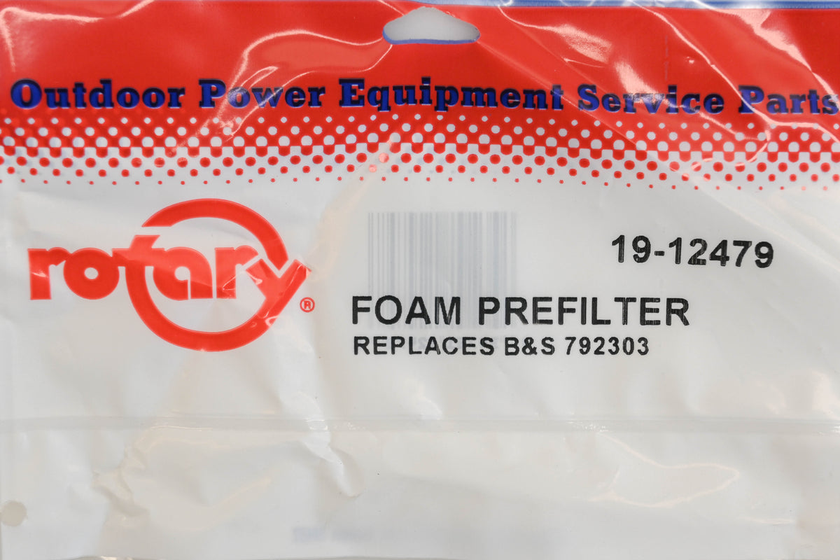 Rotary 19-12479, 792303, MIU11517 Foam Pre-Filter NOS