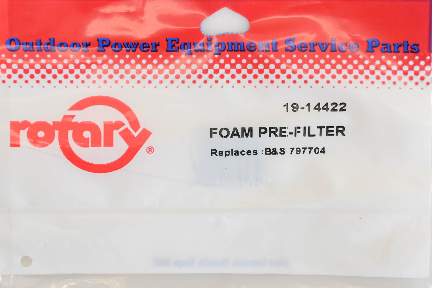 Rotary 19-14422, 797704 Foam Pre-Filter Qty 3 NOS