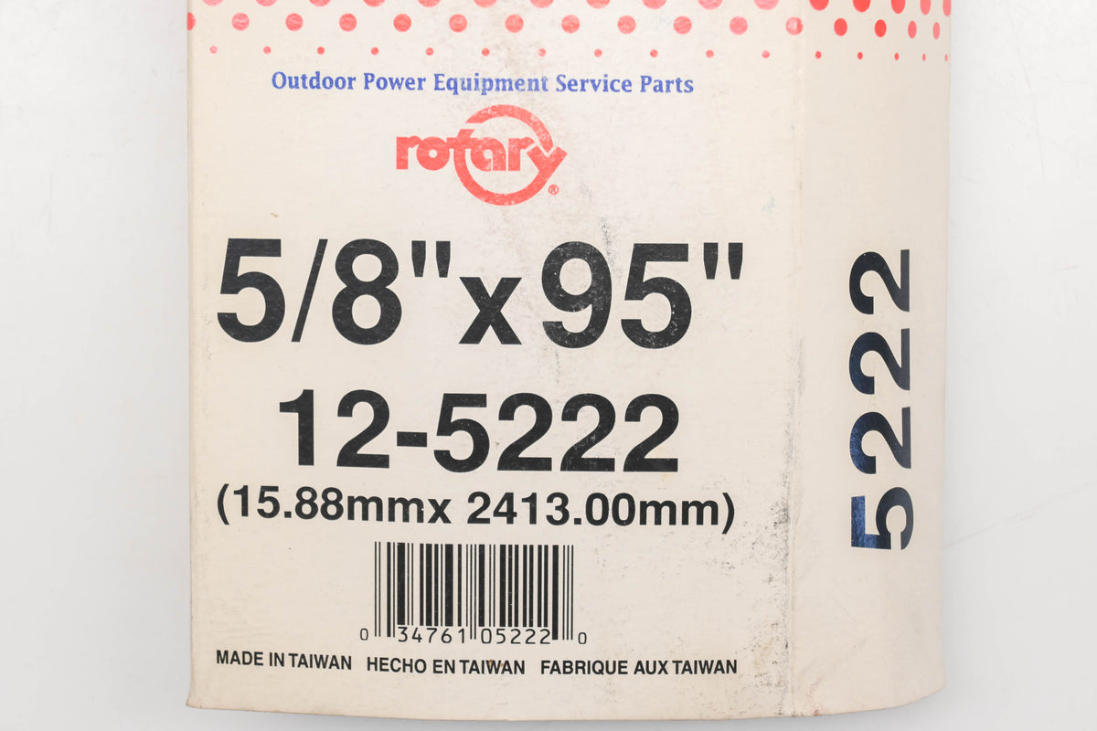 Rotary 12-5222, 5L-950 5/8" x 95" V-Belt NOS