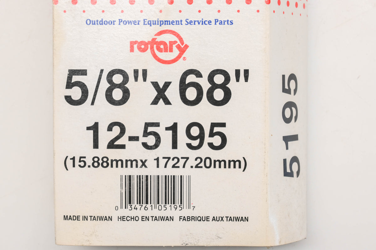 Rotary 12-5195, 5L-680 5/8" x 68" V-Belt NOS