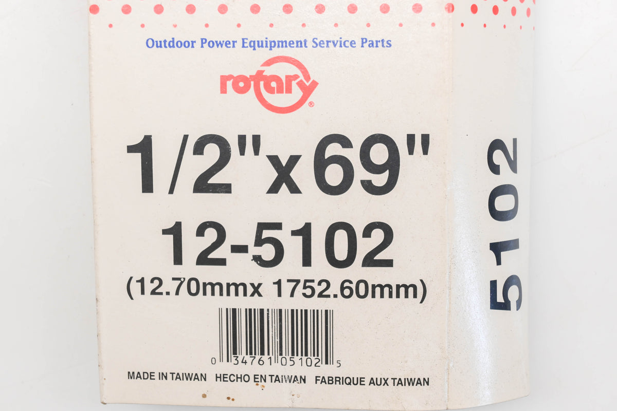 Rotary 12-5102, 4L-690 1/2" x 69" V-Belt NOS