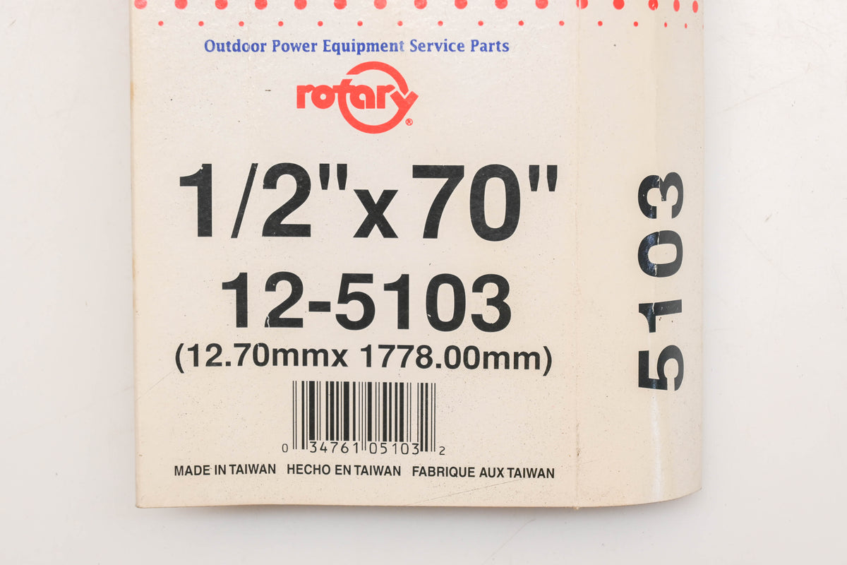 Rotary 12-5103, 4L-700 1/2" x 70" V-Belt NOS
