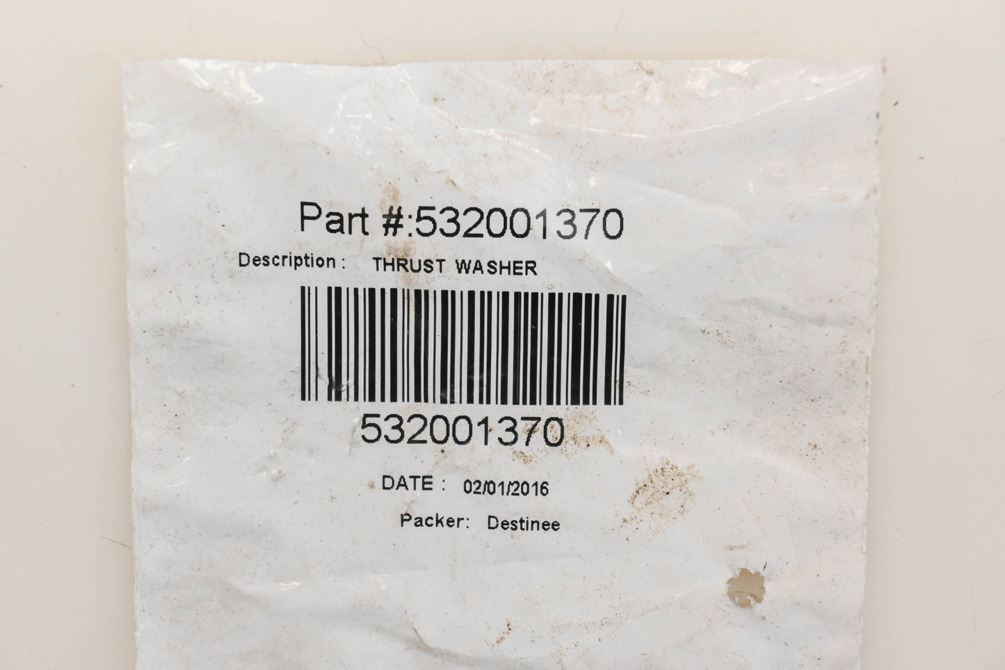 New OEM Husqvarna 532001370 Thrust Washer NOS
