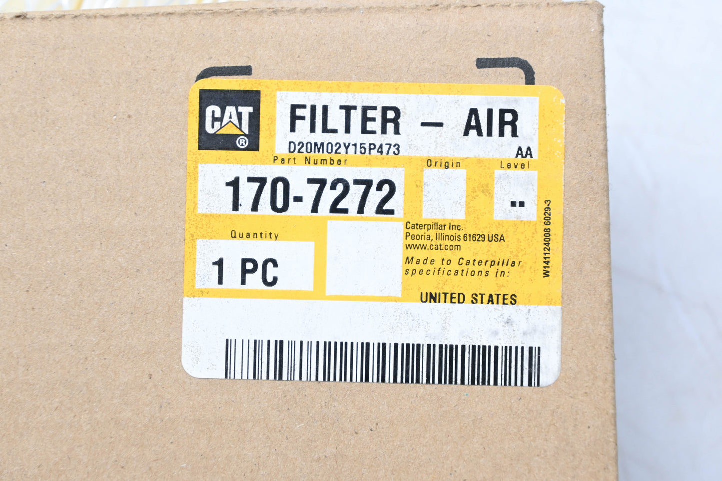 Cat 170-7272 Advanced High Efficiency Cabin Air Filter NOS