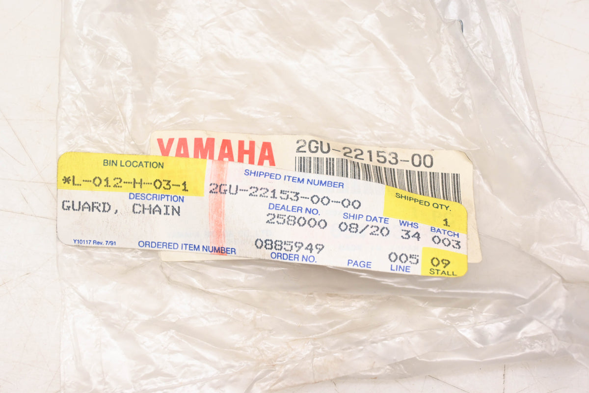New OEM Yamaha 2GU-22153-00-00 Skid Plate Chain Guard Slider Guide NOS