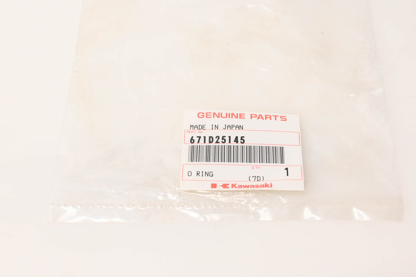 New OEM Kawasaki 671D25145 O-Ring NOS