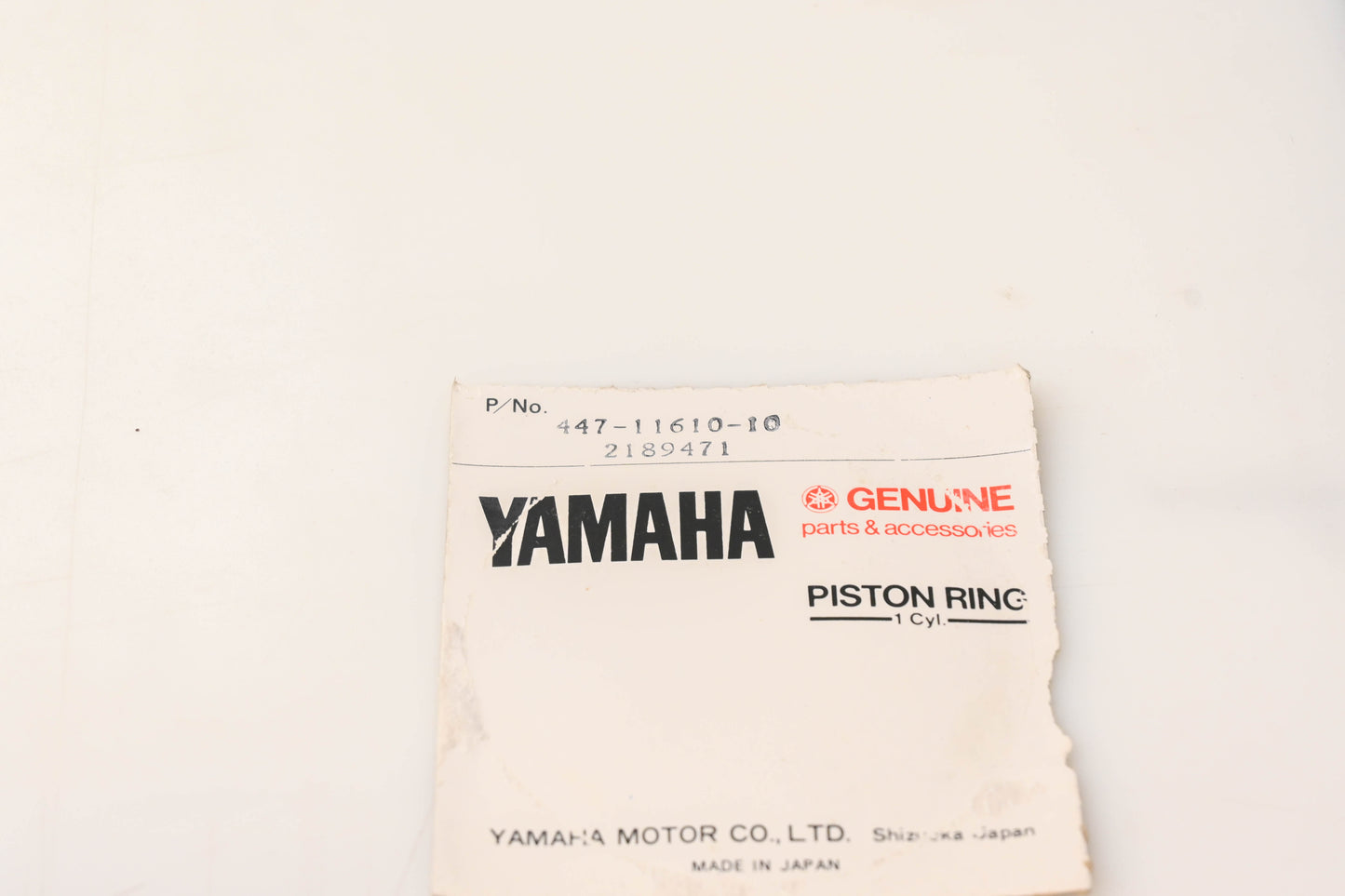 New OEM Yamaha 447-11610-10-00 Piston Ring Kit NOS