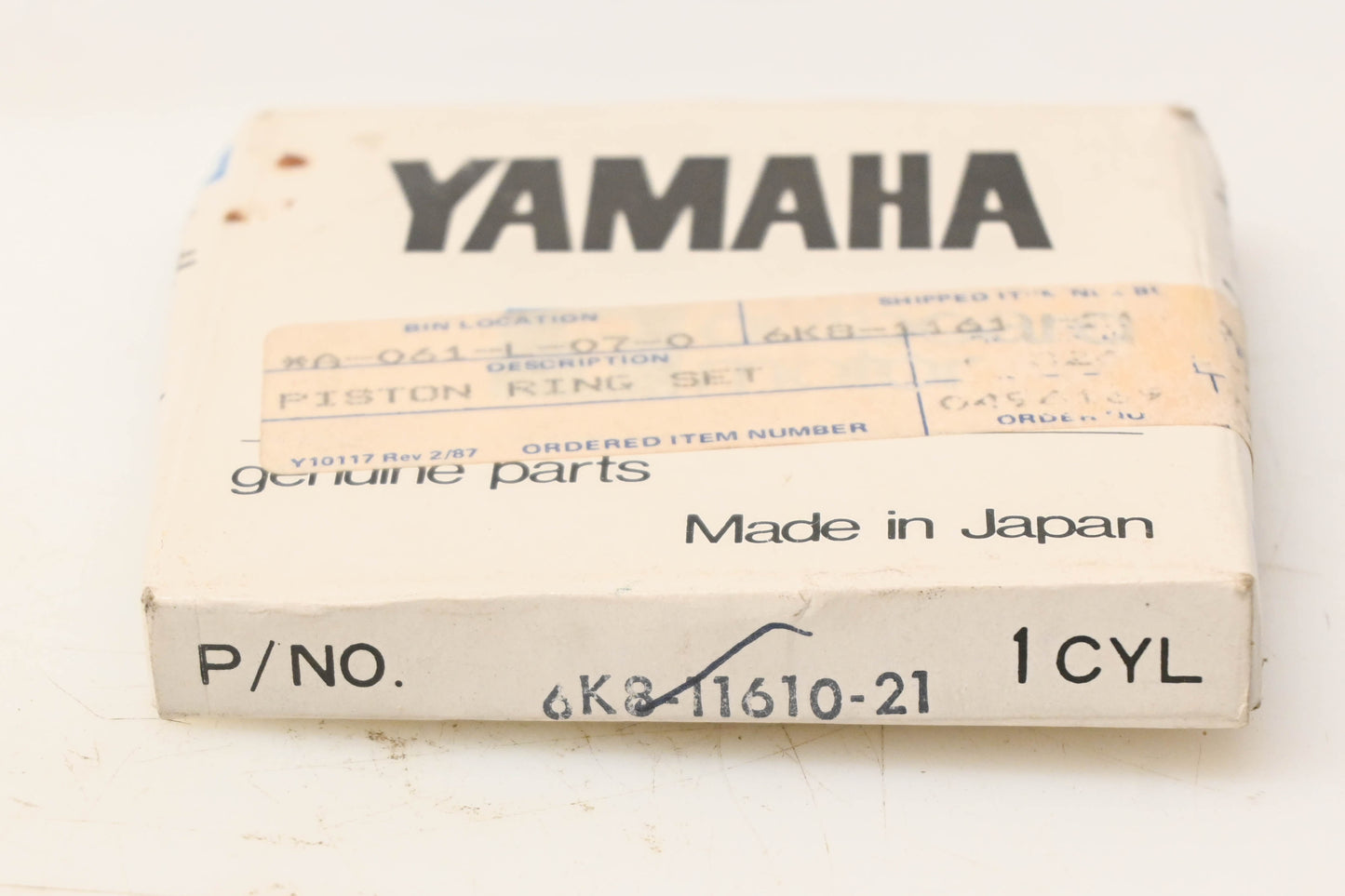 New OEM Yamaha 6K8-11610-21-00 Piston Ring Kit NOS