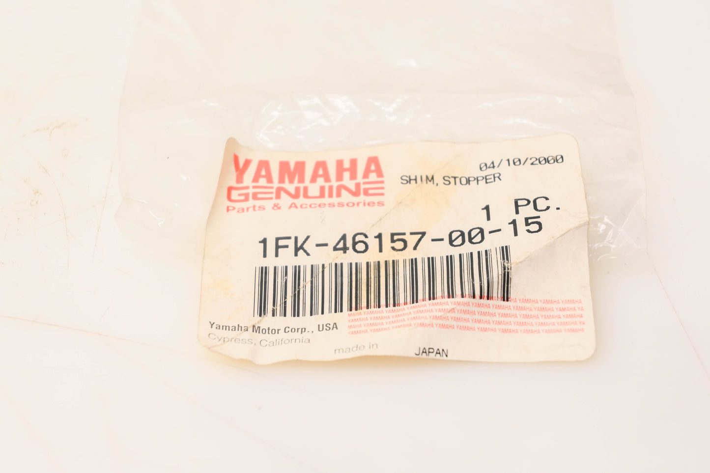 New OEM Yamaha 1FK-46157-00-15 Stopper Shim NOS