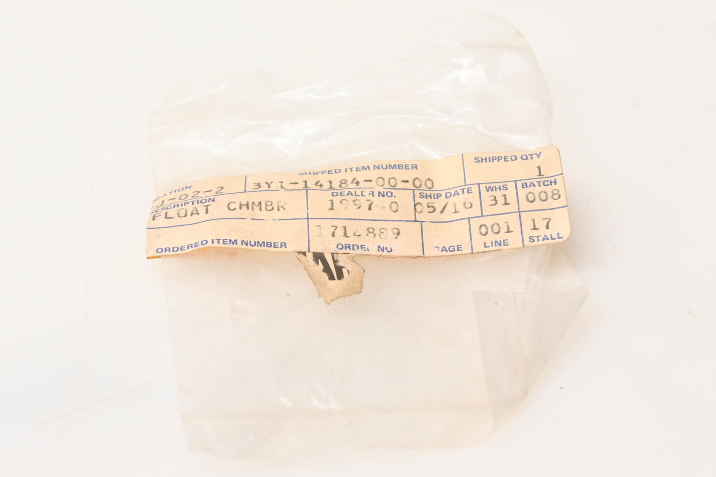 New OEM Yamaha 3Y1-14184-00-00 Float Chamber Gasket NOS