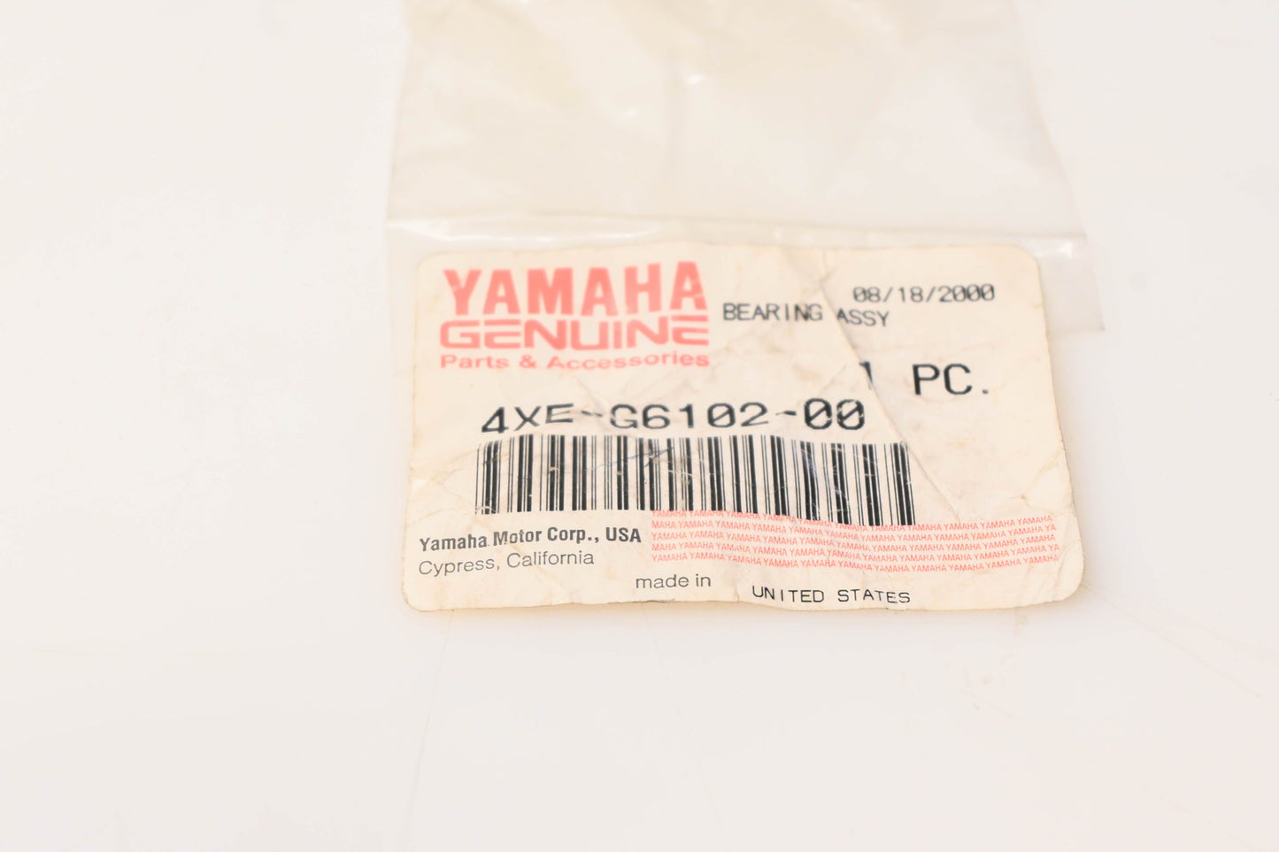 New OEM Yamaha 4XE-G6102-00-00 Bearing Assembly NOS