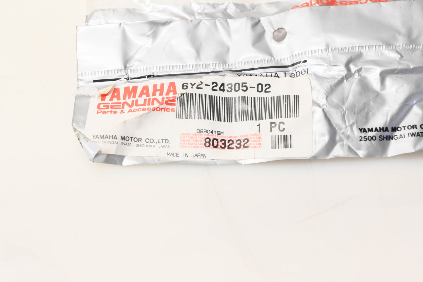 New OEM Yamaha 6Y2-24305-02-00 Fuel Point Joint NOS