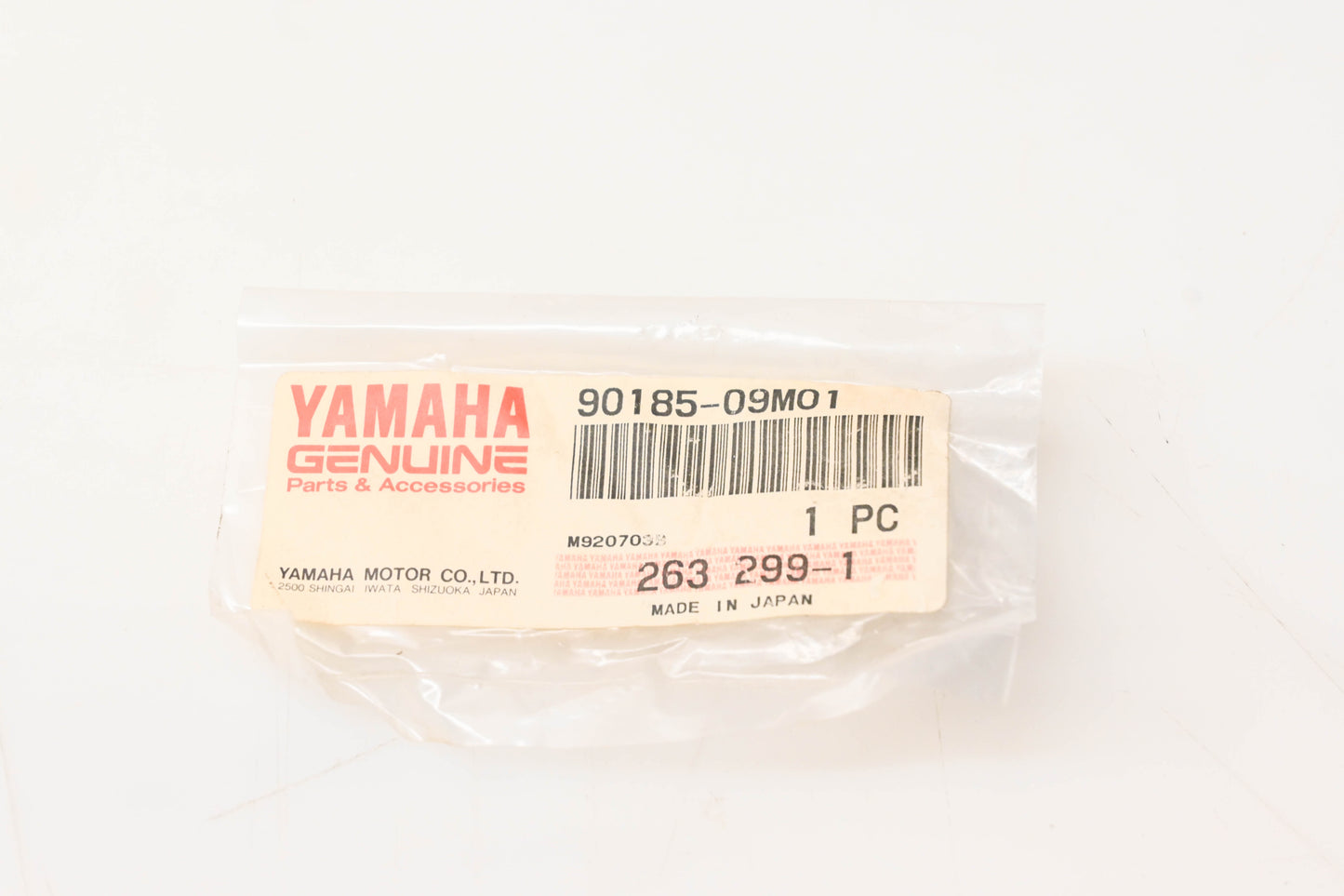 New OEM Yamaha 90185-09M01-00 Nylon Nut NOS