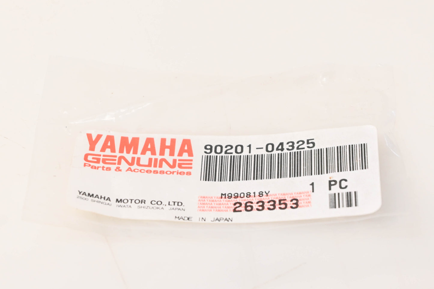 New OEM Yamaha 90201-04325-00 Plate Washer NOS