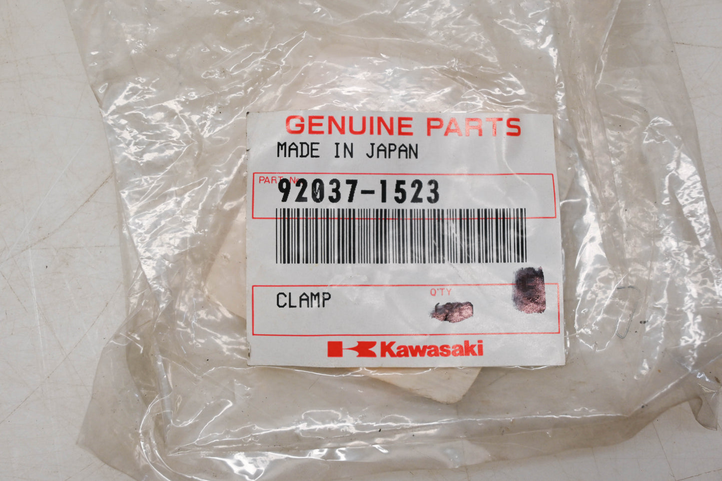 New OEM Kawasaki 92037-1523 Carburetor Hold Clamp NOS