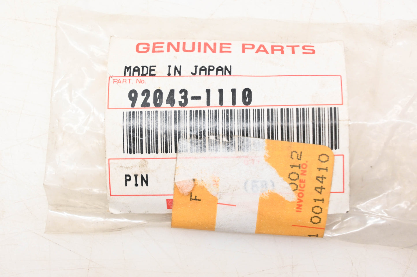 New OEM Kawasaki 92043-1110 Pin NOS
