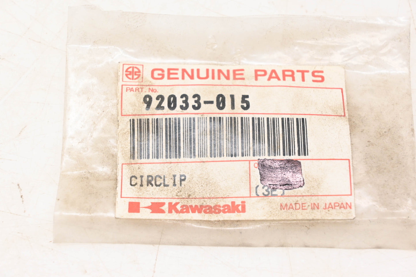 New OEM Kawasaki 92033-015 Circlip 20 MM NOS
