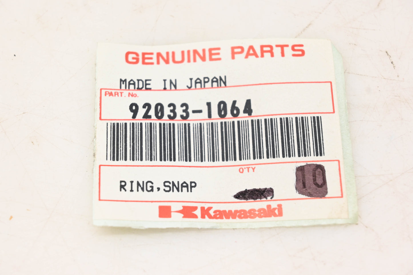 New OEM Kawasaki 92033-1064 Snap Ring NOS