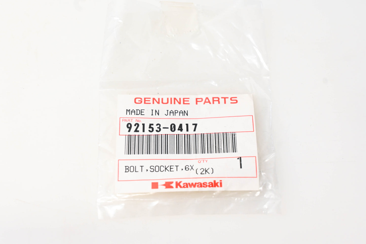 New OEM Kawasaki 92153-0417 Socket Bolt NOS