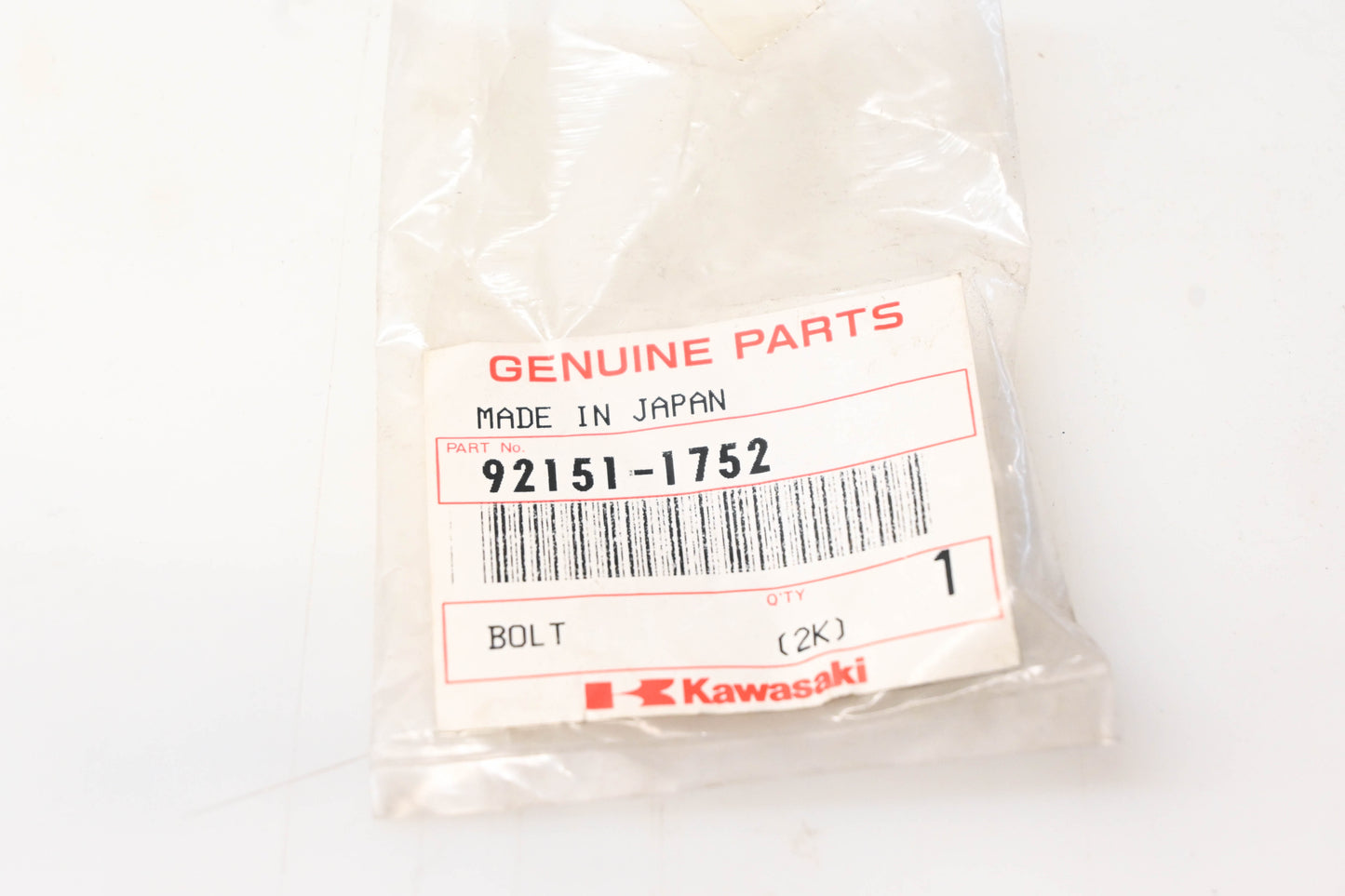 New OEM Kawasaki 92151-1752 Socket Head Bolt NOS