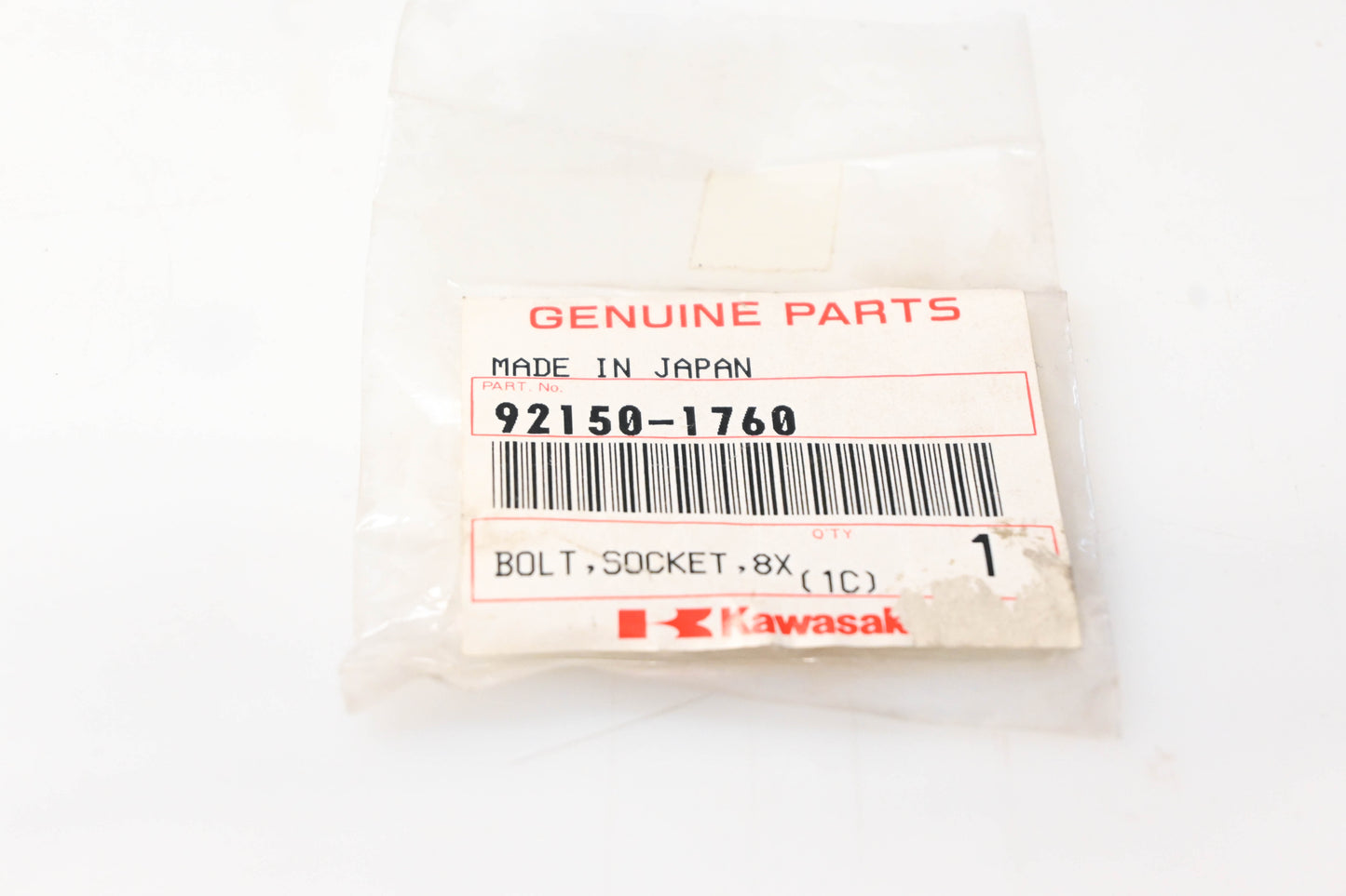 New OEM Kawasaki 92150-1760 Socket Head Bolt NOS