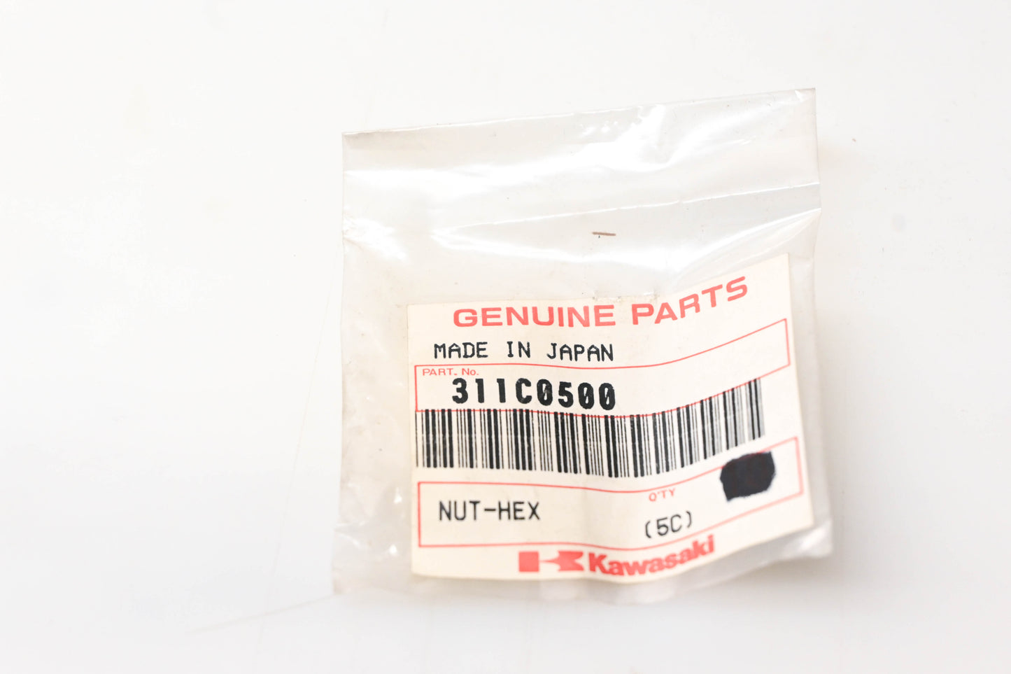 New OEM Kawasaki 311C0500 5MM Hex Nut NOS