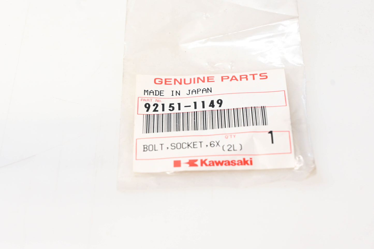 New OEM Kawasaki 92151-1149 Socket Head Bolt NOS