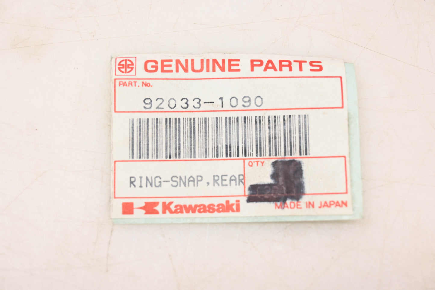 New OEM Kawasaki 92033-1090 Snap Ring NOS