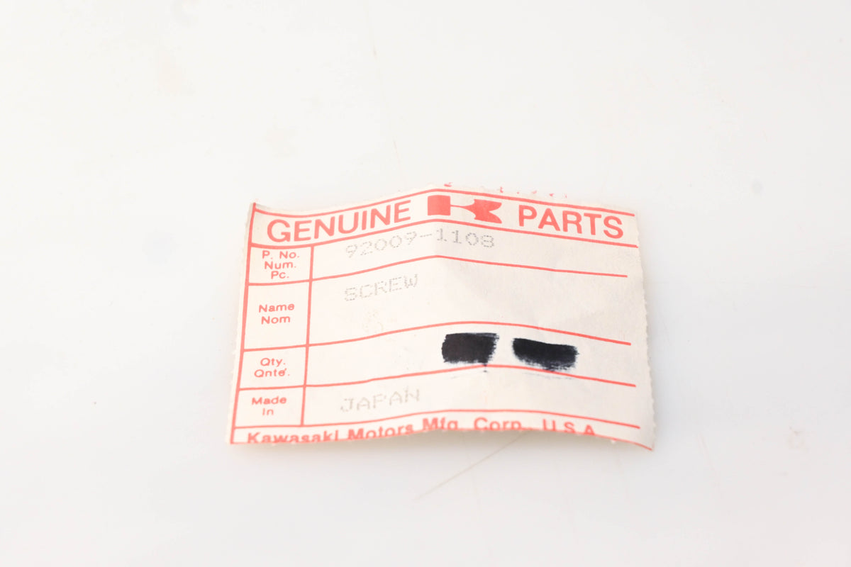 New OEM Kawasaki 92009-1108 Screw NOS
