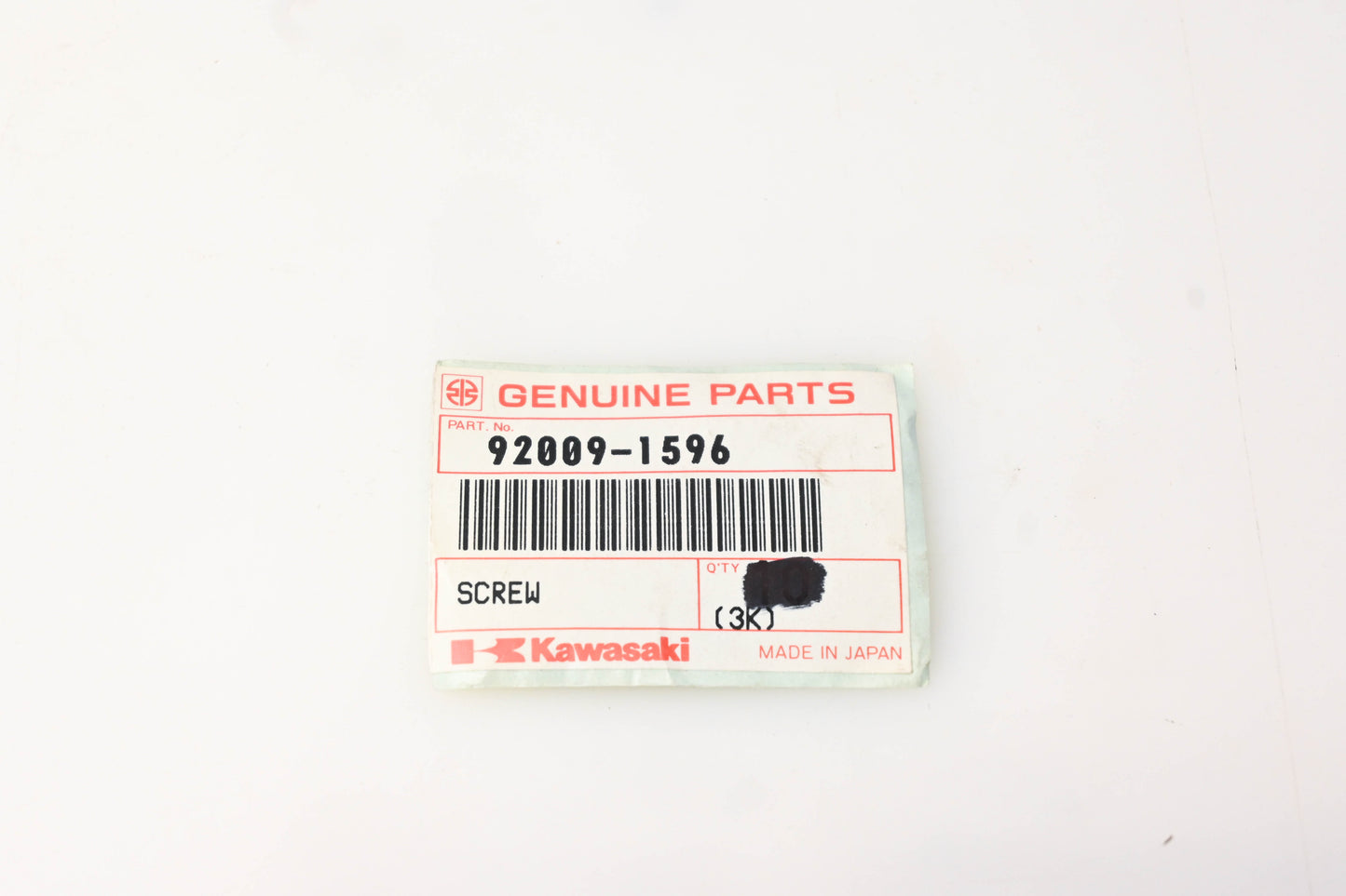 New OEM Kawasaki 92009-1596 Screw NOS