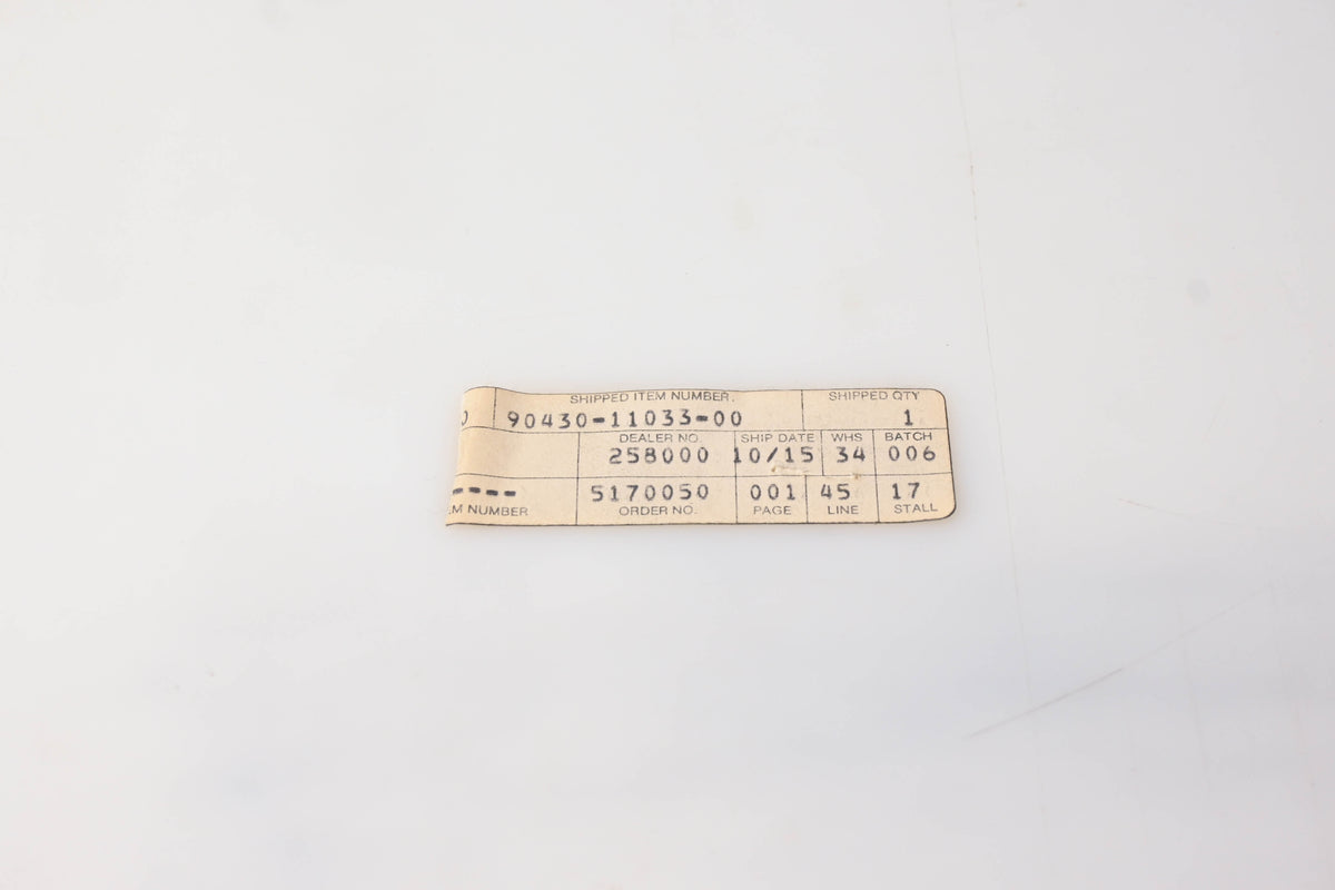 New OEM Yamaha 90430-11033-00 Gasket NOS