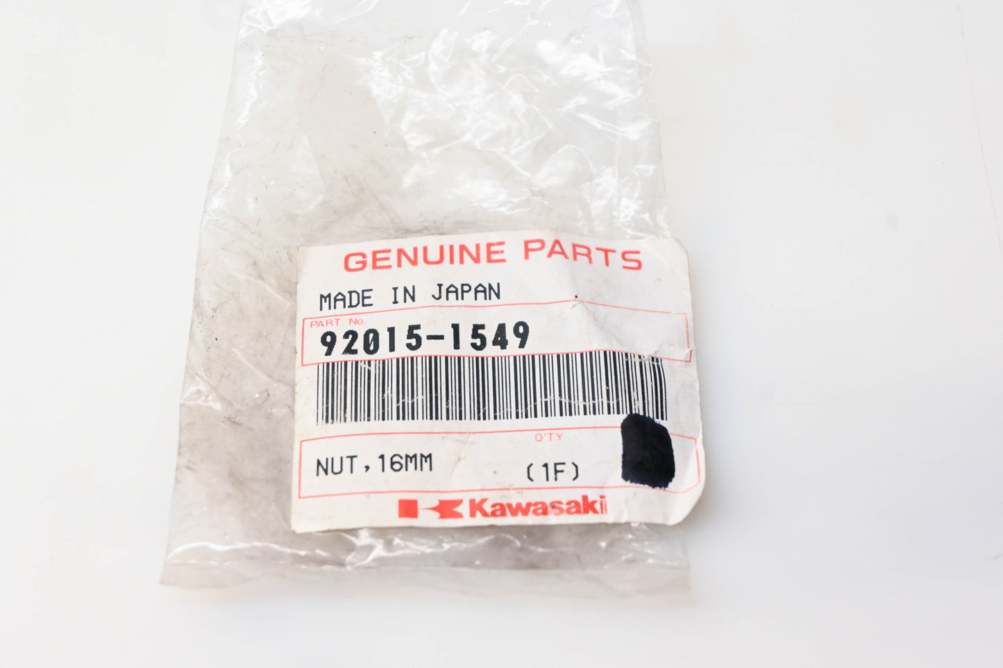 New OEM Kawasaki 92015-1549 16mm Nut NOS
