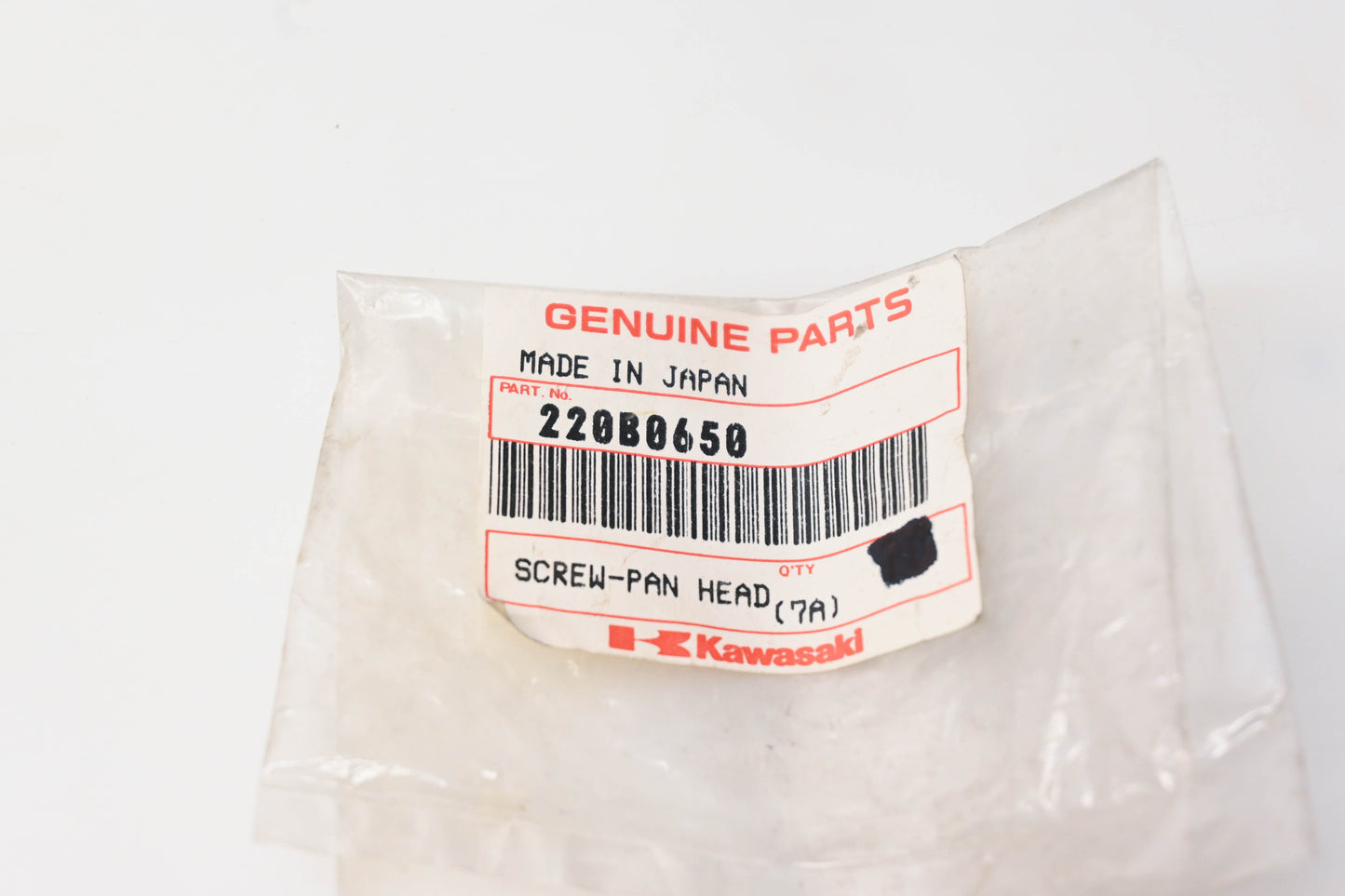 New OEM Kawasaki 220B0650 Pan Head Screw NOS