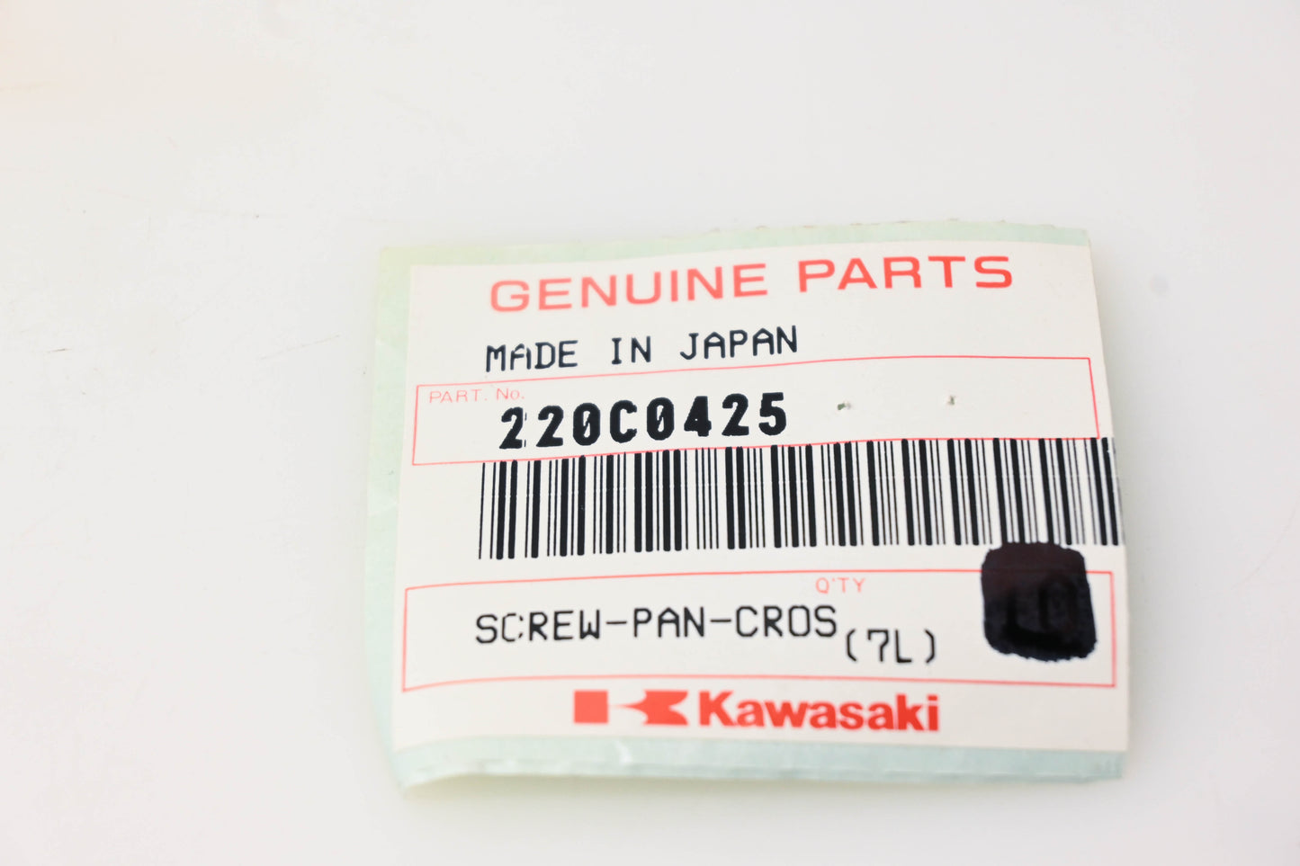 New OEM Kawasaki 220C0425 Pan Head Screw NOS