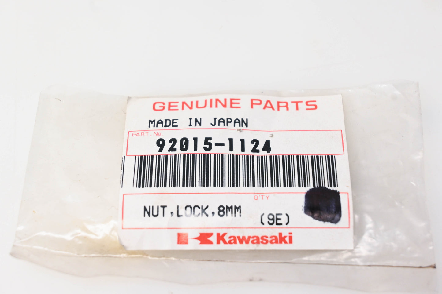 New OEM Kawasaki 92015-1124 8mm Locking Nut NOS