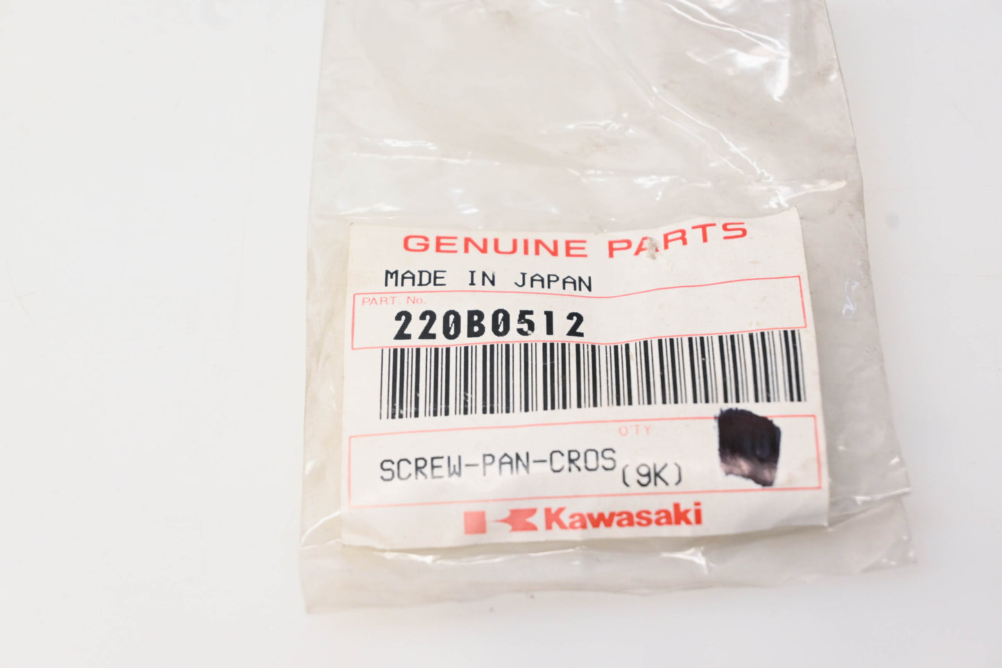 New OEM Kawasaki 220B0512 Pan Head Screw NOS