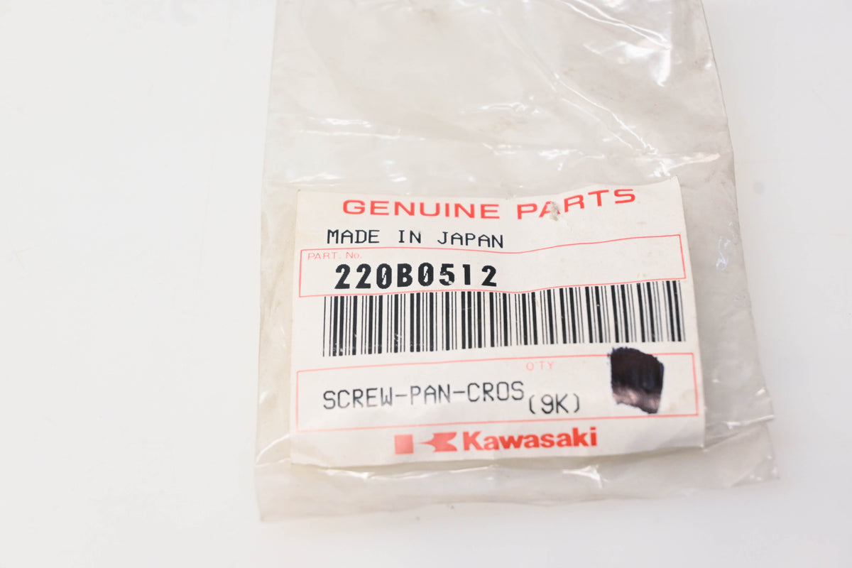 New OEM Kawasaki 220B0512 Pan Head Screw NOS