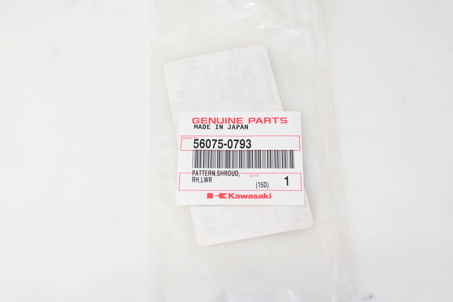 New OEM Kawasaki 56075-0793 Right Hand Shroud Decal NOS