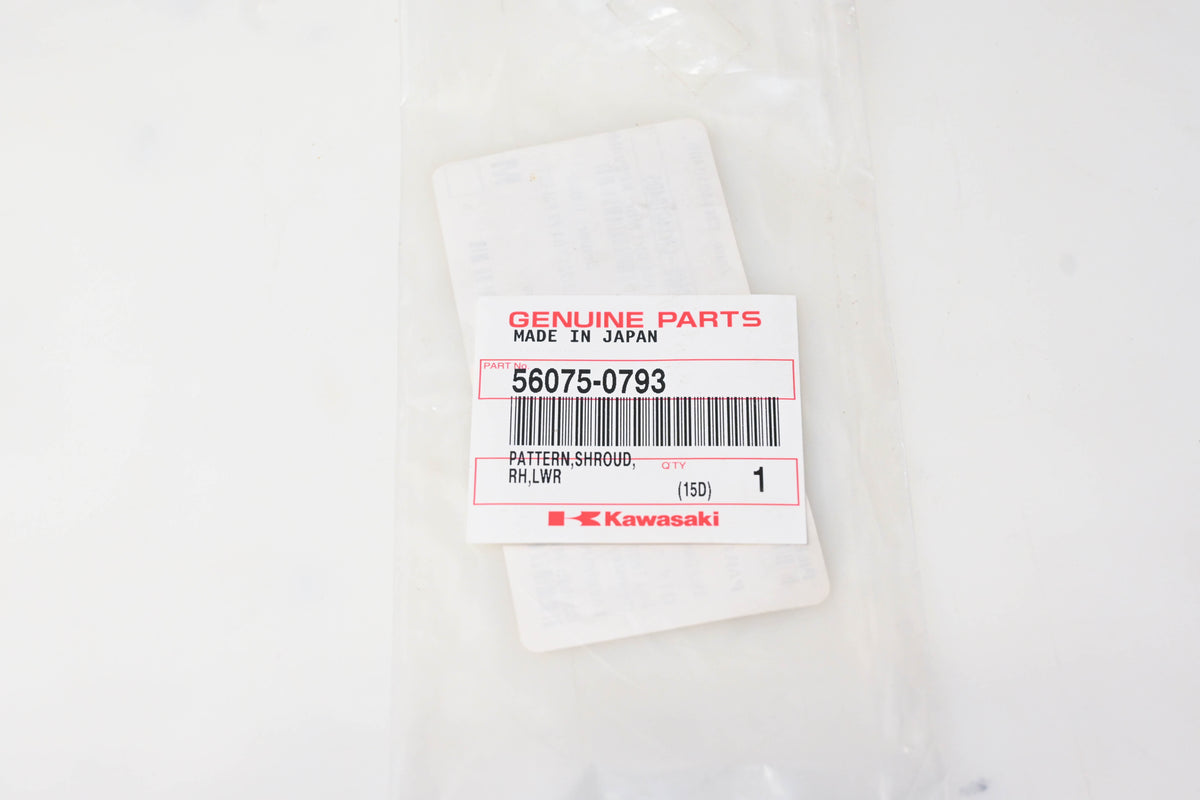 New OEM Kawasaki 56075-0793 Right Hand Shroud Decal NOS